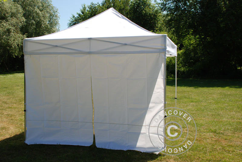 Ścianka boczna z zamkiem błyskawicznym do FleXtents, 4m, Biała - Image 3