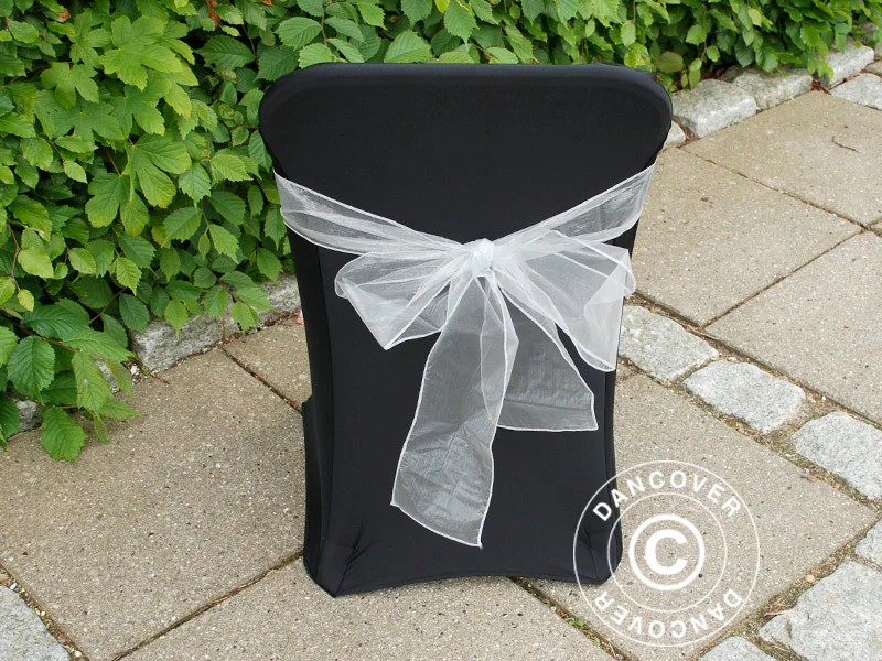 Elastyczny pokrowiec na krzesło 44x44x80cm, Czarny (10 szt) - Image 10