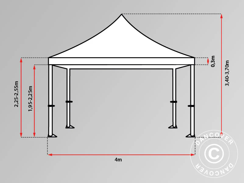 Namiot Ekspresowy FleXtents PRO Steel 4x4m Jaskrawożółty/zielony, mq 4 ściany boczne DOSTĘPNA TYLKO 3 SZTUKA - Image 14