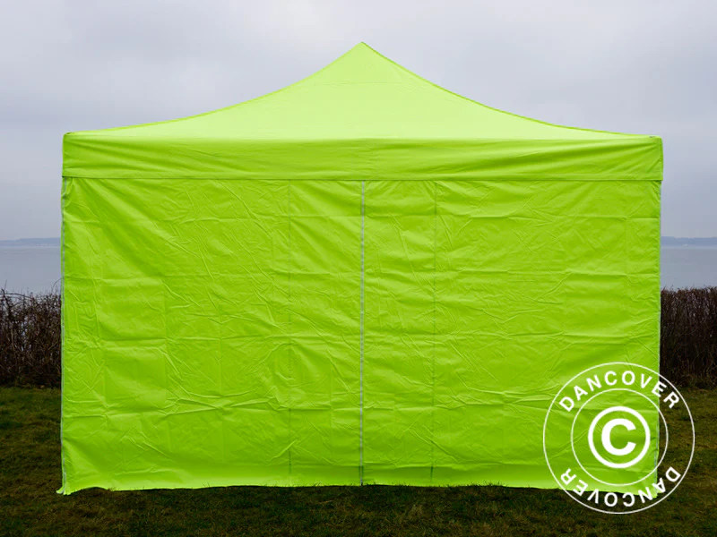 Namiot Ekspresowy FleXtents PRO Steel 4x4m Jaskrawożółty/zielony, mq 4 ściany boczne DOSTĘPNA TYLKO 3 SZTUKA - Image 3