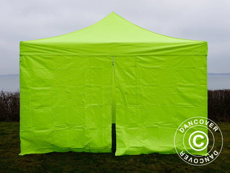 Namiot Ekspresowy FleXtents PRO Steel 4x4m Jaskrawożółty/zielony, mq 4 ściany boczne DOSTĘPNA TYLKO 3 SZTUKA - Image 4