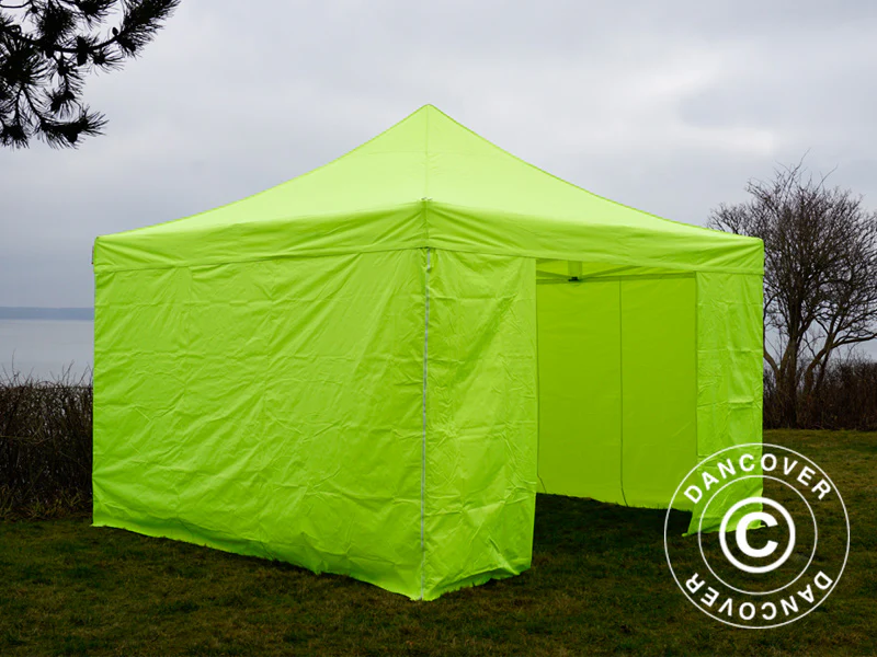 Namiot Ekspresowy FleXtents PRO Steel 4x4m Jaskrawożółty/zielony, mq 4 ściany boczne DOSTĘPNA TYLKO 3 SZTUKA - Image 7