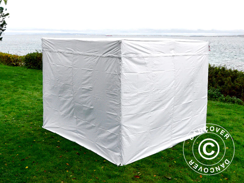 Namiot FleXtents® PRO Exhibition ze ścianami bocznymi, 3x3m, biały, trudnopalny - Image 10