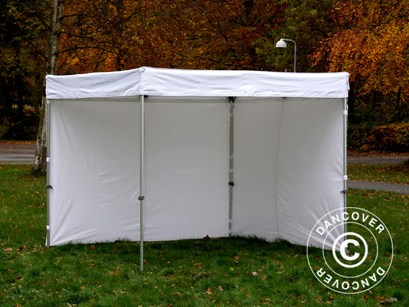 Namiot FleXtents® Xtreme Exhibition 50 ze ścianami bocznymi, 3x3m, biały, trudnopalny - Image 11