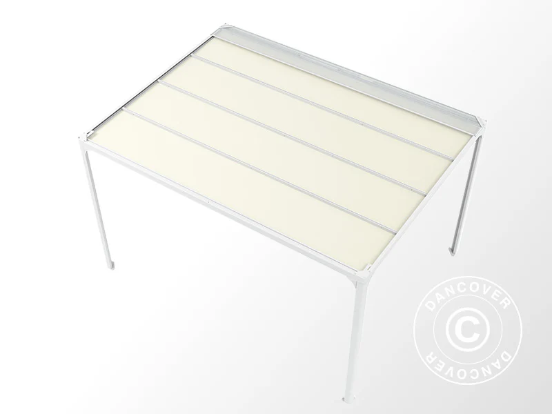 Pawilon Pergola San Fernando, 4x3m, Biały/Beżowy - Image 7