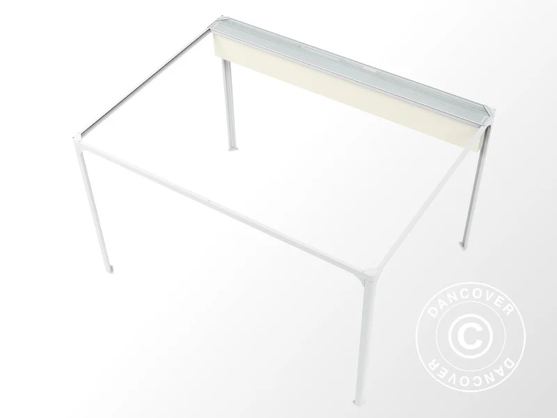 Pawilon Pergola San Fernando, 4x3m, Biały/Beżowy - Image 8