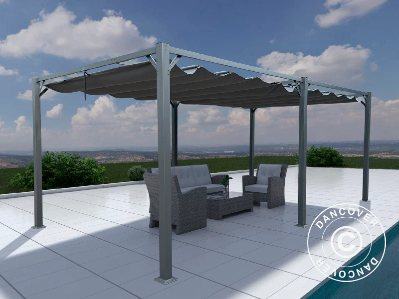 Pawilon Pergola Santa Cruz, 4x8m, Ciemny szary - Image 4